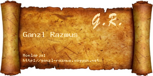 Ganzl Razmus névjegykártya